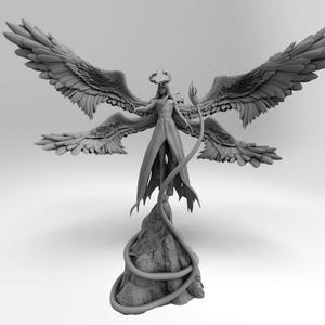 Fichiers d&#39;impression 3D, stl à imprimer, modèle 3D, figurine fantastique 3D, ange 3D, fichiers d&#39;impression 3D, impression numérique, imprimable 3D, ange démoniaque 3D, modèle stl