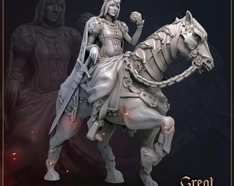 3d printer files,3d stl model,3d warrior woman,3d horse model,3d war figure,3d printable files,digital prin files,stl for print,3d print stl
