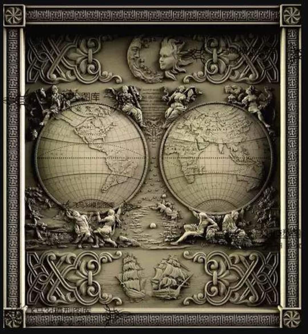 Cnc Machine Map Cnc Machine,3d Printer Files,3d Worl Map Relief Model,cnc Router Files ...