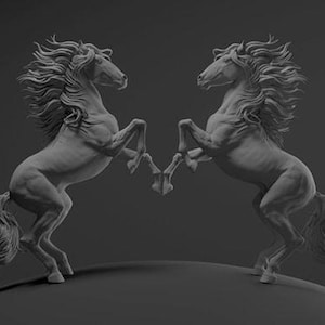 3D-printerbestanden, stl om af te drukken, 3d paardfiguur, 3d fantastisch dier, 3d diermodel, 3d-afdrukbestand, digitale print, 3d paardmodel, 3d stl-bestand