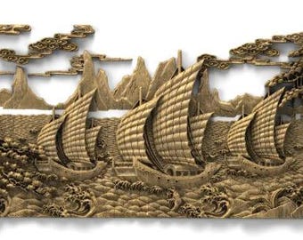 cnc router files,3d wall decor,3d relief model,stl for cnc,wood carving,cnc engraver stl files,digital print,3d Ships relief stl model,cnc