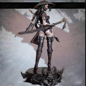 3d printable,3d stl model,3d ninja girl,3d printer files,digital files,stl for print,3d printing files3d woman figure,3d fantastic warrior,