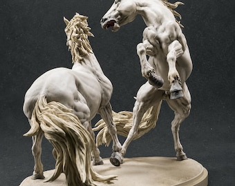 3D Horse STL File, Animal Figure Statue (Digital Download)