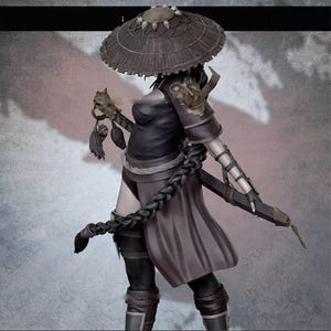 3d printable,3d stl model,3d ninja girl,3d printer files,digital files,stl for print,3d printing files3d woman figure,3d fantastic warrior,