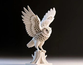 3d printer files,digital print,3d owl figure,3d owl stl files,3d printable,3d printing stl,stl for print,3d print files owl,3d owl model
