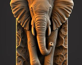 cnc machine,3d relief model,stl for cnc,3d elephant relief model,wood carving,cnc router,artcam,3d wall decor,3d elephant model,cnc files
