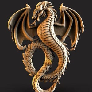 Máquina CNC, modelo de relevo 3D, modelo de dragão 3D, STL para CNC, impressão digital, modelo STL 3D, modelo de relevo de dragão 3D, escultura em madeira, Artcam, escultura CNC