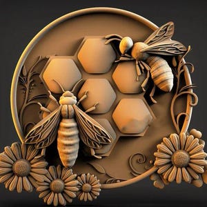 3d stl model,cnc maschine,3d relief modell,bienenfigur,3d biene reliefmodell,stl für cnc,holz schnitzerei,artcam,3d drucker,digitaldruck,stl