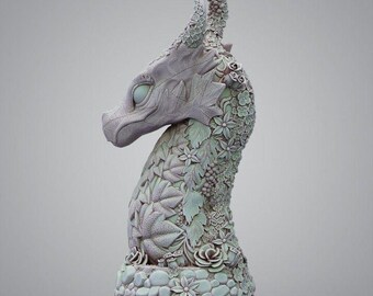Archivos de impresión 3D, STL para impresión, impresión digital, modelo de dragón 3D, estatua de dragón 3D, dragón de fantasía 3D, figura animal 3D, archivos de impresora 3D, archivo STL
