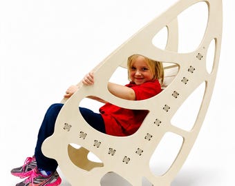 Fichiers de découpe CNC, projet DXF de chaise berçante en bois pour enfants