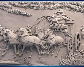 cnc carving files,3d wall decor,3d relief stl model,wood carving relief files,cnc machine,artcam,stl for cnc,digital print stl,3d horses stl