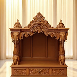 Pooja mandir home temple, carved wooden temple, mandir, wooden temple, large temple,  pooja stand for home mandir, indian puja mandir