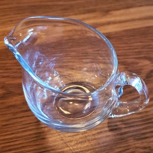 Vintage Clear Glass Creamer and Sugar Set