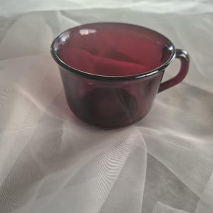 Vintage Ruby Red Tea/Coffee/Punch Cup Arcoroc France & Anchor Hocking - Each item priced separately.