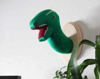 Velociraptor Jurassic World Wall Mounted Head Nursery Decor Vegan Faux Taxidermy