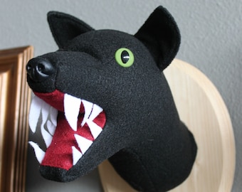 G&#39;mork The Nothing Wolf Neverending Story Inspired Wall Mount 80&#39;s Nostalgia
