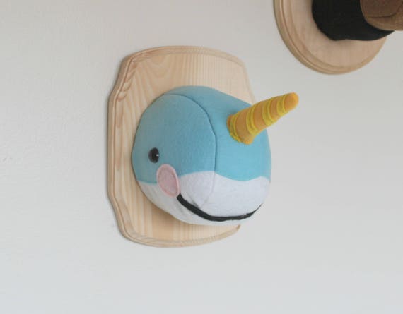 Narwhal Faux Taxidermy Sea Unicorn Wall Mount
