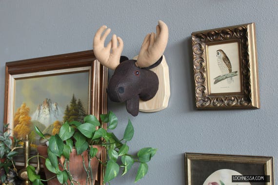 Rustic Moose Faux Taxidermy Wall Mounted Head