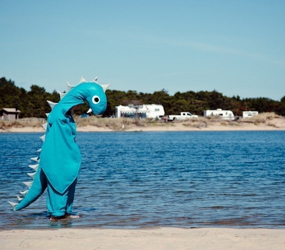 Adult Loch Ness Sea Monster Halloween Nessie Costume Custom Size