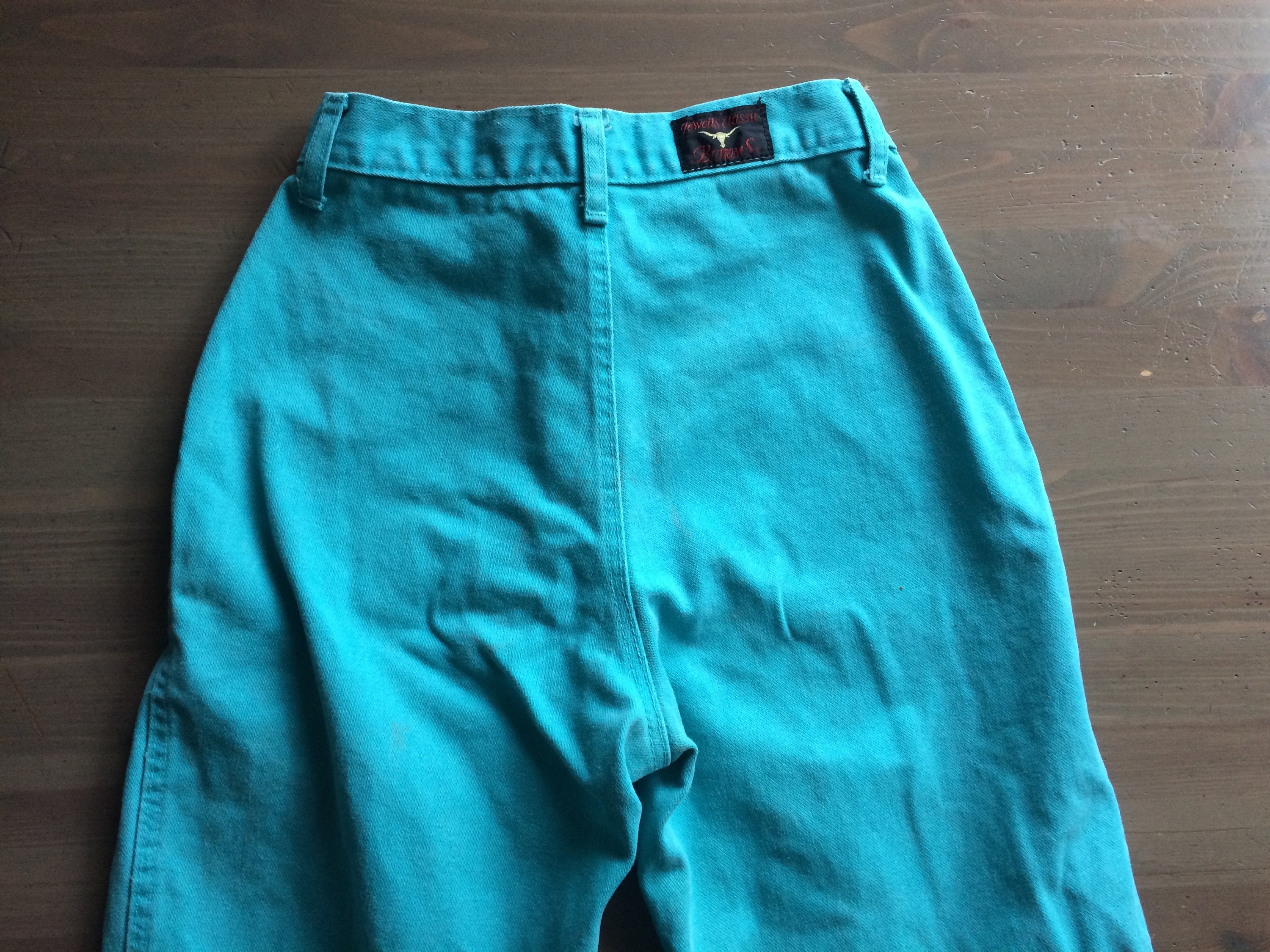 Vintage 90's Teal High Waisted Cowboy Jeans - Women's Size 5 Long ...