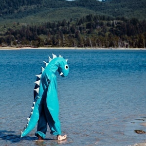 Adult Loch Ness Sea Monster Halloween Nessie Costume Custom Size image 4