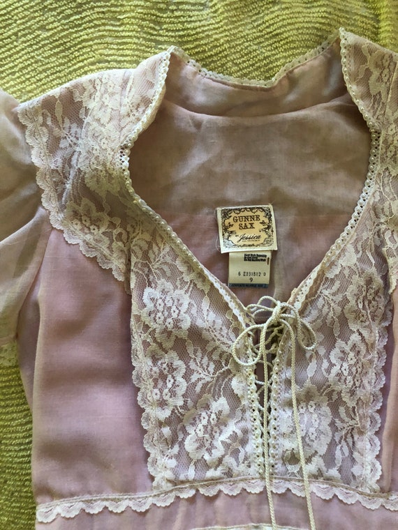 Vintage Gunne Sax 70's Maxi Prairie Corset Dress Size… - Gem