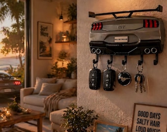 Ford Mustang GT Key Hanger | Premium 3D Muscle Car Key Holder with Glossy Details | Automotive Decor | Gift for Car Lovers