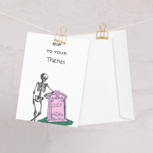 RIP To Your Thirties Birthday Card | Funny 40th Birthday Card For Best Friend / Sister / Daughter / Daughter in Law / Auntie / Girlfriend