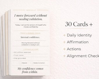 30-Day Daily Focus Cards | Intentional Living System (Printable PDF)