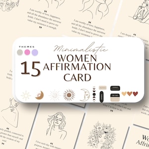 Tarjetas de afirmación para mujeres: tarjetas de amor propio positivo, tarjetas de motivación diaria para la atención plena y el empoderamiento.