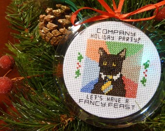 Ornement de chat d'affaires - motif instantané