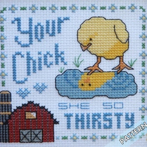 Barnyard Beats 6: Thirsty Chick INSTANT PATTERN image 1