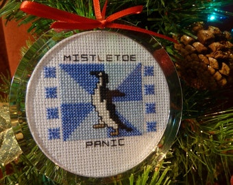 Sociaal onhandig pinguïnornament - Instant patroon