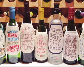 Lot de 7 tabliers de bouteille de motifs instantanés