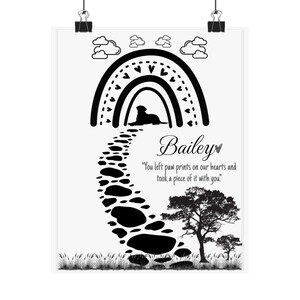 Regalo commemorativo personalizzato per animali domestici - Ricordo personalizzato per la perdita di un cane/gatto/animale domestico, targa commemorativa del Ponte dell'Arcobaleno, regalo di condoglianze per la perdita di un animale domestico