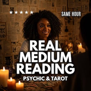 Real Medium Reading, psychic or tarot reading, same hour, spiritual guidance, clairvoyant insight, love career psychic, no cards reading