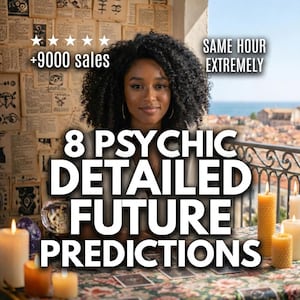 8 predicciones psíquicas futuras, lectura médium, lectura de cartas del tarot, lectura psíquica futura, lectura de adivino, lectura del amor, misma hora