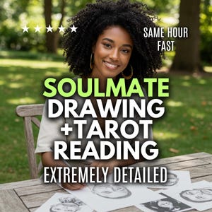Same Day Soulmate Drawing and Tarot Reading -Draw My Soulmate -Future Husband Traits, Initials,Zodiac Insight,Psychic Love Reading,Same Hour