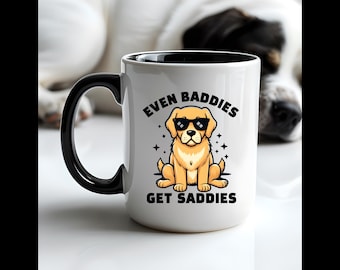 面白い犬のコーヒーマグ、アクセントセラミックマグ、ペット好きへのギフト