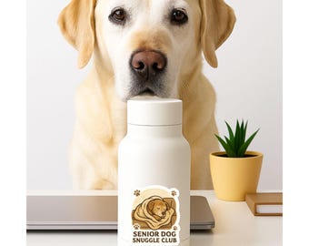 Senior Dog Snuggle Club Sticker: Funny Rescue Pet Decal