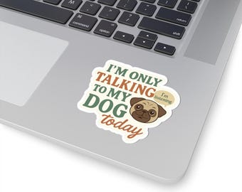 Introverted Dog Mom Vinyl Sticker: Funny Pet Lover Gift