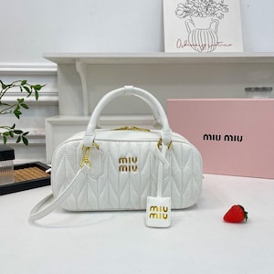 Special✨ miumiu handbag y2k bowling The Miu Miu Bowling Bag: A Trendy Accessory You Can't Resist!