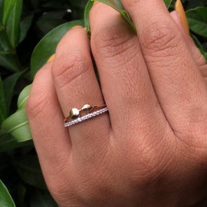 18k Rose Gold Morganite Heart Ring: Pave Diamond Double Band
