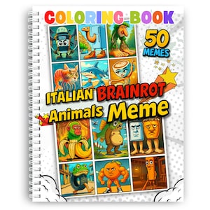Funny Animal Memes Coloring Book: Italian Brainrot Edition