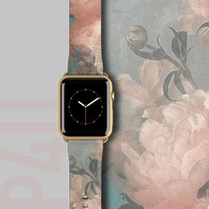 Uhrenarmband Frauen, Elegantes Apple Uhrenarmband für Frauen, Boho Armband mit Blumenmuster, Accessoire für den lässigen Stil, Geschenk für Sie