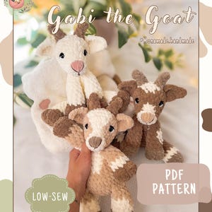 Crochet Goat Pattern | Gabi the Goat | Medium sized | Plush Amigurumi | Farm Animal | PDF Pattern