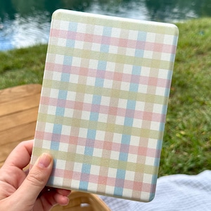 Cottage Gingham - Kindle 11th & 12th Gen Paperwhite Case – Slim, Protective, Hand Strap, Magnetic Closure