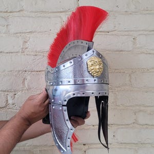 Helm des römischen Soldaten Centurio – Nachbildung aus graviertem Stahl für Cosplay & Home Décor
