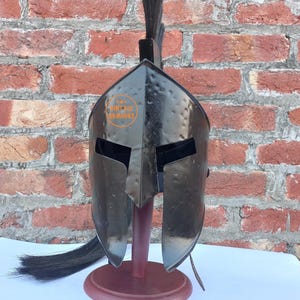 Black Spartan Warrior Helmet from 300 – King Leonidas Replica, LARP & Collector Gift