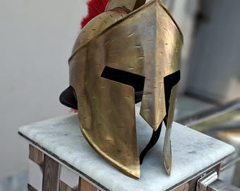 Casco de guerrero espartano de 300 años: réplica del rey Leónidas, regalo para LARP y coleccionistas.